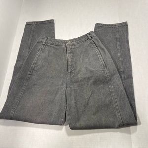 Vintage Calvin Klein dark wash Grey high waisted jeans ragged size 8 made in USA